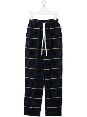 DUOltd pantalon de jogging à rayures - Bleu