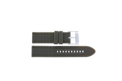 Horlogeband Fossil BQ1537 Silicoon Groen 22mm
