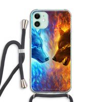 Fire & Ice: iPhone 11 Transparant Hoesje met koord