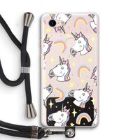 Rainbow Unicorn: Pixel 3 XL Transparant Hoesje met koord