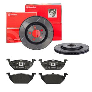 Remmenset, remschijf BREMBO, Remschijftype: Binnen geventileerd, Inbouwplaats: Vooras, u.a. für Audi, Skoda, VW, Seat