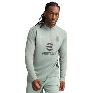 PUMA AC Milan Trainingstrui 1/4 Zip 2024-2025 Groen Grijs Lichtroze