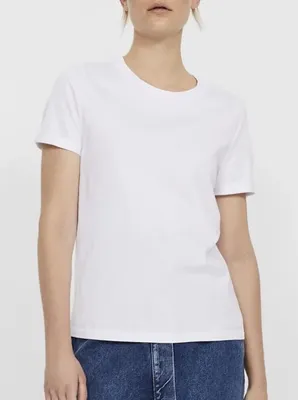 Dames ondershirt korte mouw - T-shirt vrouwen katoen - Slim fit aansluitend