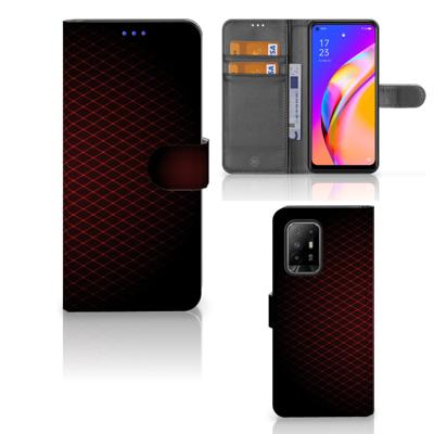 OPPO Reno5 Z | A94 5G | Telefoon Hoesje | Geruit Rood