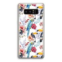 Bloemen tukan: Samsung Galaxy Note 8 Transparant Hoesje