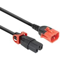 ACT Netsnoer C14 IEC Lock+ Dual Locking - C15 IEC Lock+ zwart 1 m. PC3868