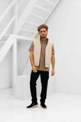 Cou7ure Essentials Reversible Reflection Bodywarmer Heren Groen/Beige - Maat M - Kleur: BeigeGroen | Soccerfanshop