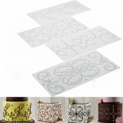 2 sets DIY taart mal Wexture fondant afdrukken schimmel (roll rotan 56030)