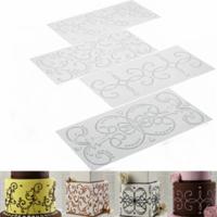 2 sets DIY taart mal Wexture fondant afdrukken schimmel (roll rotan 56030)