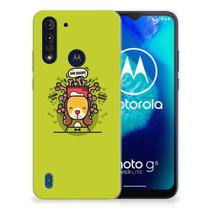 Motorola Moto G8 Power Lite Telefoonhoesje met Naam Doggy Biscuit