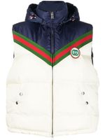 Gucci gilet matelassé à bande Web - Tons neutres - thumbnail