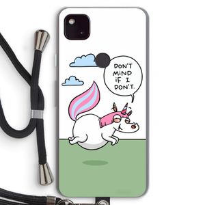 Unicorn: Pixel 4a 5G Transparant Hoesje met koord