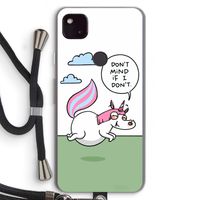 Unicorn: Pixel 4a 5G Transparant Hoesje met koord