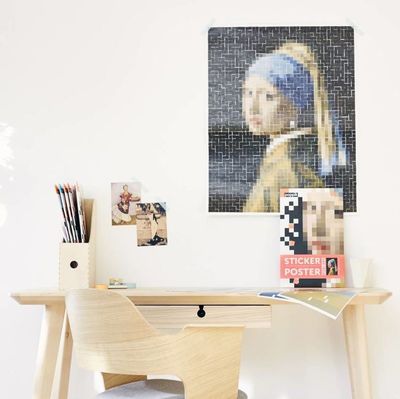 Poppik Vermeer Meisje met de parel Sticker poster 48x57cm