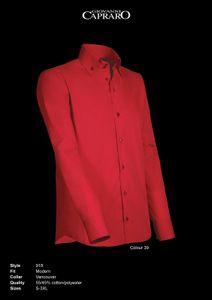 Giovanni Capraro 918-39 Heren Overhemd - Rood [Navy accent]