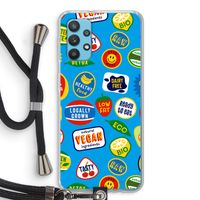 Fruitsticker: Samsung Galaxy A32 4G Transparant Hoesje met koord