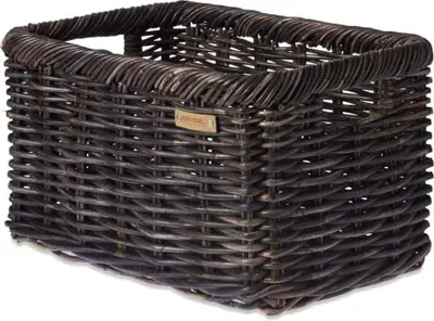 Basil Noir L Transportfietsmand Rotan Fietsmand 31 liter - Gemêleerd Zwart
