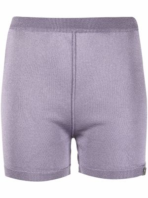 1017 ALYX 9SM short en maille à tissage métallisé - Violet