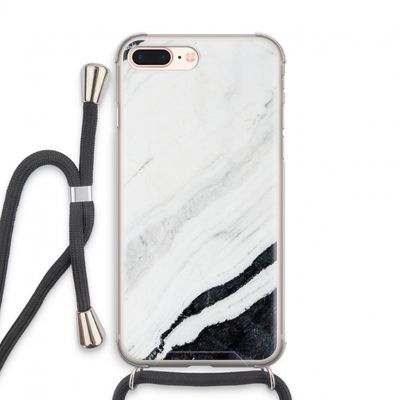 Elegante marmer: iPhone 7 PLUS Transparant Hoesje met koord