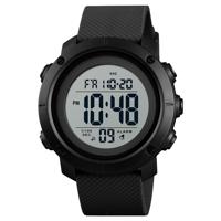 SKMEI 1426 multifunctionele outdoor Fashion Noctilucent waterdichte witte machine rubber ring digitale horloge (zwart)