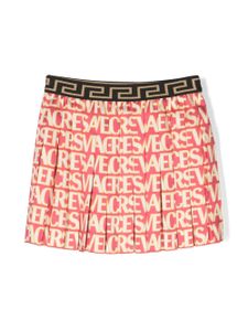 Versace Kids jupe plissée Versace Allover - Rose