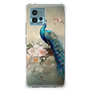 Case Anti-shock voor Motorola Moto G72 Vintage Pauwen