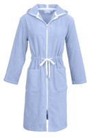 Carl Ross Carl Ross Damesbadjas met Capuchon 36410 Ice Blue/Off White 36/38
