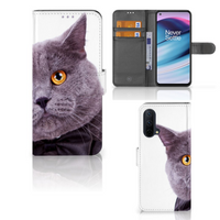 OnePlus Nord CE 5G Telefoonhoesje met Pasjes Kat - thumbnail