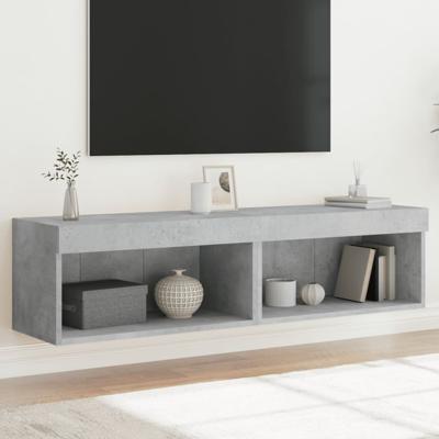 Tv-meubels met LED-verlichting 2 st 60x30x30 cm betongrijs