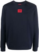 HUGO sweat à patch logo - Bleu - thumbnail