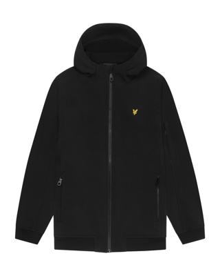 Lyle & Scott winter softshell jas jongens - zwart - capuchon