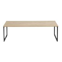 Leen Bakker - Salontafel Lucca - Naturelkleur - 34x118x67 Cm - MDF - Zwart#Bruin