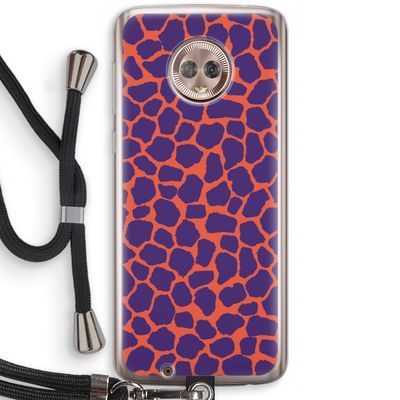 Purple Giraffe: Motorola Moto G6 Transparant Hoesje met koord