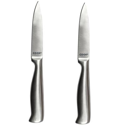 Cook Concept Keukenmes - 2x - inox - RVS - 10 cm - koksmes / keukenmes / schilmes