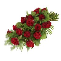 Rouwboeket rode rozen bezorgen - thumbnail