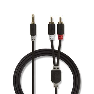 Nedis Stereo-Audiokabel | 3,5 mm Male naar 2x RCA Male | 3 m | 1 stuks - CABW22200AT30 CABW22200AT30