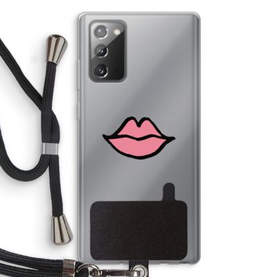 Kusje: Samsung Galaxy Note 20 / Note 20 5G Transparant Hoesje met koord