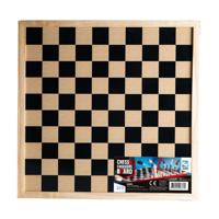 Schaakbord/dambord - 40 x 40 cm - hout - Schaakspel/damspel - Schaken en dammen