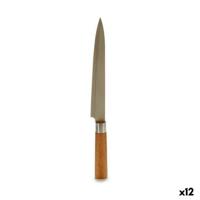 Keukenmes Kinvara 43891 43891 Bruin Zilverkleurig Bamboe Roestvrij staal 3 x 33,5 x 2,5 cm (12 Stuks)
