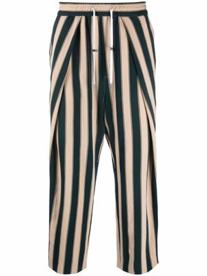 Balmain pantalon court à rayures - Tons neutres