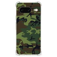 Google Pixel 8 Doorzichtige Silicone Hoesje Army Dark