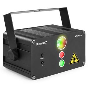 Disco Laser met Ingebouwde Accu en 2 Lasers - BeamZ Athena - Multicolor LED Discolamp