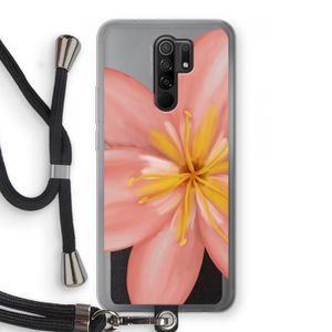 Pink Ellila Flower: Xiaomi Redmi 9 Transparant Hoesje met koord