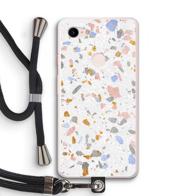 Terrazzo N°8: Pixel 3 XL Transparant Hoesje met koord