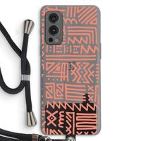 Marrakech Pink: OnePlus Nord 2 5G Transparant Hoesje met koord