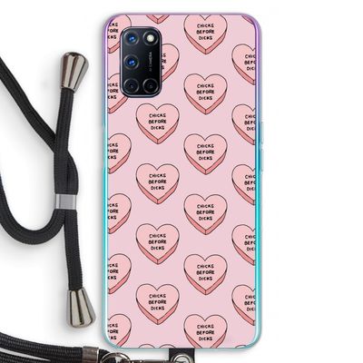 Chicks before dicks: Oppo A72 Transparant Hoesje met koord