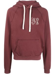 Palm Angels hoodie à motif monogrammé brodé - Rouge