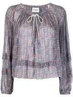 MARANT ÉTOILE blouse à imprimé géométrique - Bleu