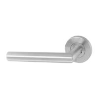 Intersteel Gatdeel links deurkruk Jura hoek 90° neutraal op rozet EN1906/3 - RVS