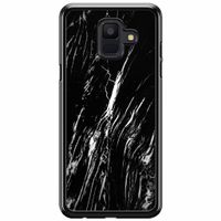 Samsung Galaxy A6 2018  hoesje - Black marble